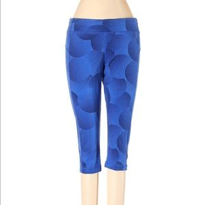 Danskin NOW Blue BlackAbstract Print Capri Legging